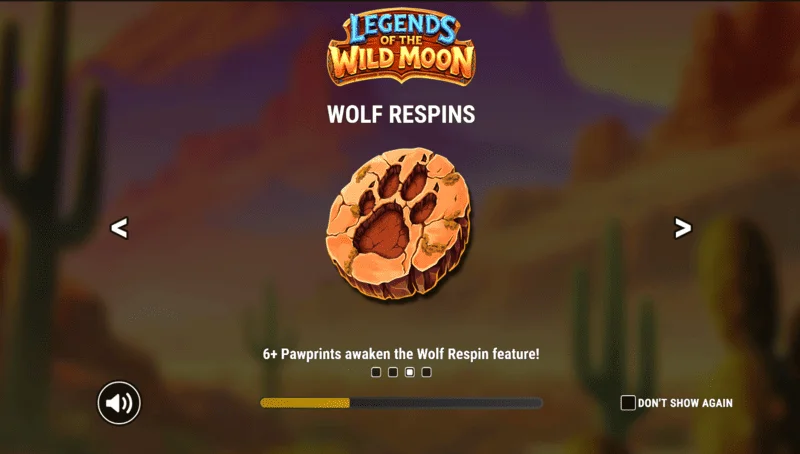 Legends of the Wild Moon – hlavní obrazovka s válci